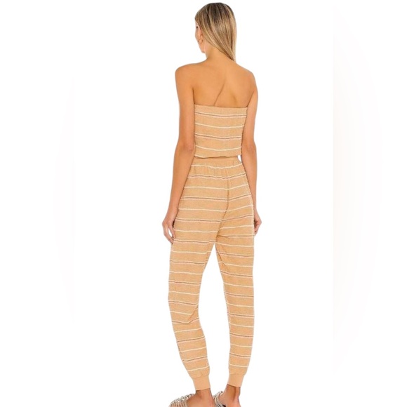 L*Space North Shore Jumpsuit Striped Strapless Off The Shoulder NWT Size Medium - Picture 2 of 15